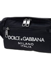 Logo Rubberized Nylon Small Belt Bag Black - DOLCE&GABBANA - BALAAN.