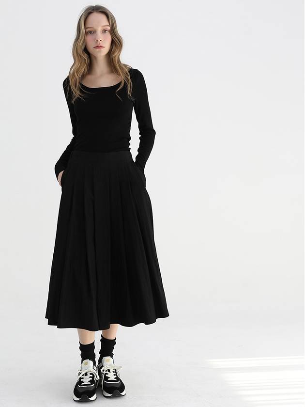 Banded pleated skirt BLACK - STAY WITH ME - BALAAN 2