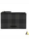 Check Zip Card Wallet Grey - BURBERRY - BALAAN 2