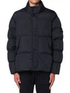 Garment Dyed Crinkle Reps Down Padding Black - STONE ISLAND - BALAAN 3