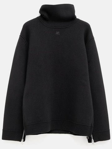 Oversized Mockneck Knit Sweater - COURREGES - BALAAN 1