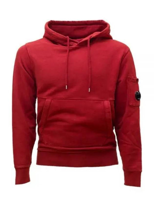 Brushed Emerized Diagonal Fleece Lens Hoodie Red - CP COMPANY - BALAAN 2