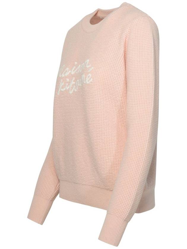 Handwriting Relaxed Fit Knit Top Pink - MAISON KITSUNE - BALAAN 3