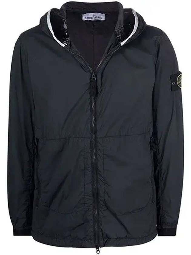 Wappen Patch Skin Touch Nylon Hooded Jacket Black - STONE ISLAND - BALAAN 2