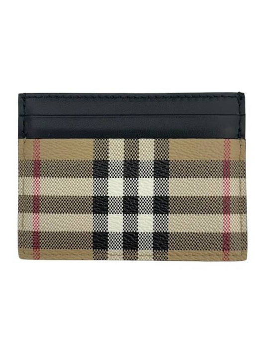 Vintage Check Card Wallet Beige - BURBERRY - BALAAN 2