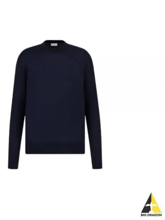 CD Icon Signature Cashmere Jersey Knit Top Navy - DIOR - BALAAN 2