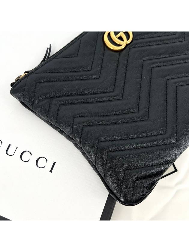 Matelasse Chevron Women s Clutch Bag Black 525541 - GUCCI - BALAAN 4