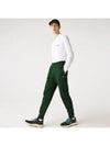 Men's Tapered Fit Fleece Track Pants Brushed Sweatpants Green 2529 - LACOSTE - BALAAN 3