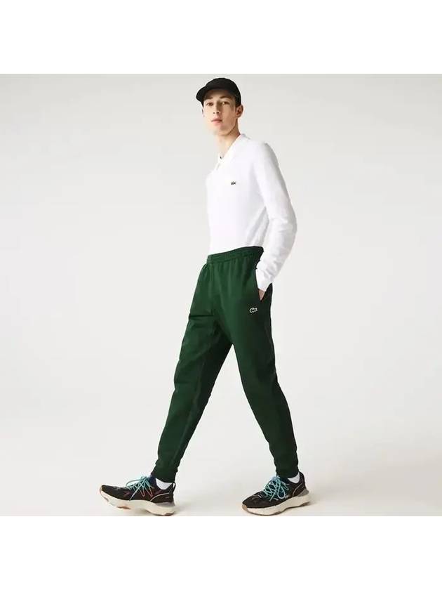 Men's Tapered Fit Fleece Track Pants Brushed Sweatpants Green 2529 - LACOSTE - BALAAN 3