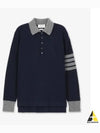 4-bar Striped Knit Top Navy - THOM BROWNE - BALAAN 2