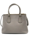 Women s Prada 1BA232 Gray Saffiano Lux Gold Triangle Galleria 2WAY gt bag Gangbuk used luxury goods - PRADA - BALAAN 5