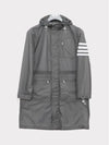 Sheer Ripstop 4 Bar Parka Silver - THOM BROWNE - BALAAN 2