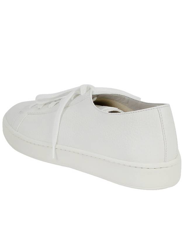 Leather Low-Top Sneakers White - SANTONI - BALAAN 4