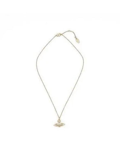 Women's Thin Line Short Flat ORB Pendant Necklace Gold - VIVIENNE WESTWOOD - BALAAN 2