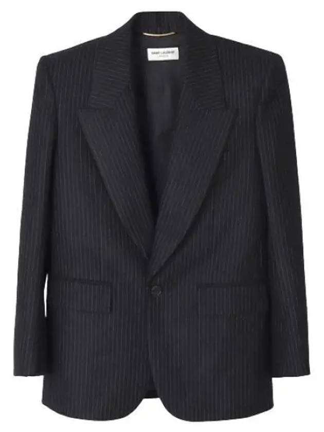 Blazer Striped Wool Jacket - SAINT LAURENT - BALAAN 1