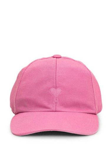 Embroidered Logo Denim Ball Cap Candy Pink - AMI - BALAAN 1