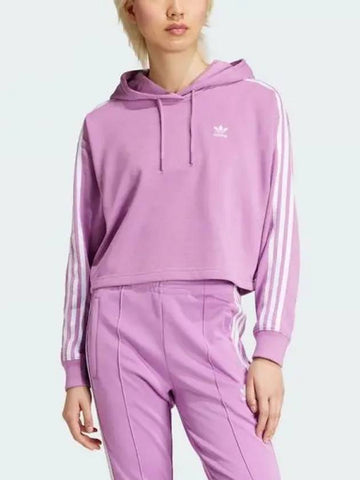 Adicolor 3S short hoodie hooded sweatshirt IY4677 Domestic product GQDO24091195888 - ADIDAS - BALAAN 1