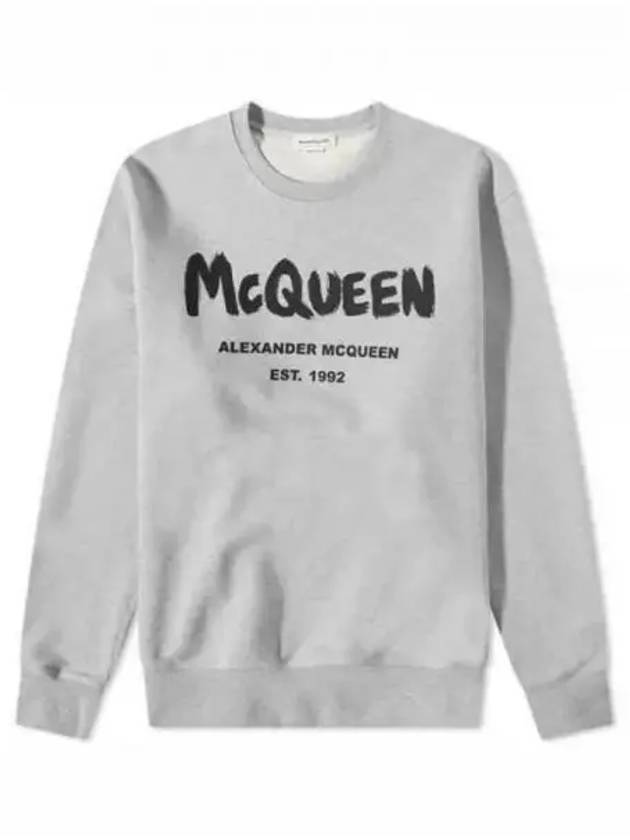 Graffiti Logo Sweatshirt Grey - ALEXANDER MCQUEEN - BALAAN 2