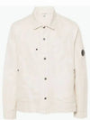 Cotton Linen Over Long Sleeve Shirt Beige - CP COMPANY - BALAAN 2