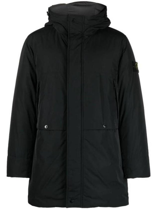 Wappen Patch Twill Down Parka Black - STONE ISLAND - BALAAN 1