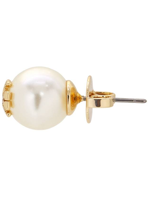 Crystal Pearl Stud Earring Gold - TORY BURCH - BALAAN 4