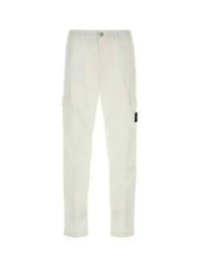 Waffen Logo Pocket Cargo Straight Pants White - STONE ISLAND - BALAAN 2