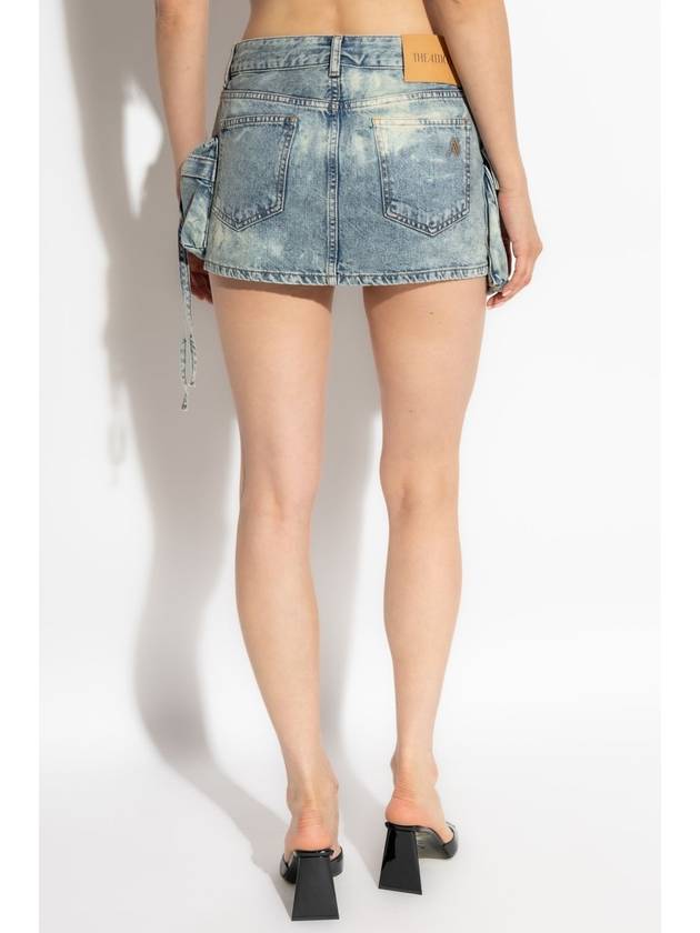 The Attico Short Denim Skirt In ‘cargo’ Style, Women's, Light Blue - THE ATTICO - BALAAN 4