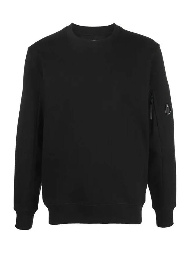 Diagonal Raised Fleece Sweatshirt Black - CP COMPANY - BALAAN 3