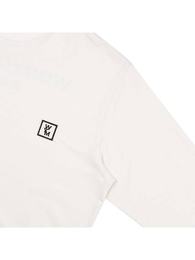 Cotton Back Logo Long Sleeve T-Shirt Ivory - WOOYOUNGMI - BALAAN 6