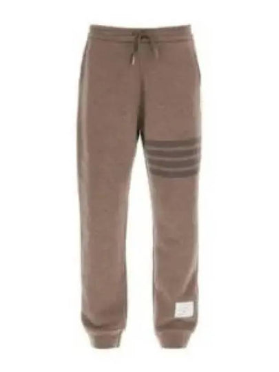 4 Bar Loopback Wool Track Pants Brown - THOM BROWNE - BALAAN 2