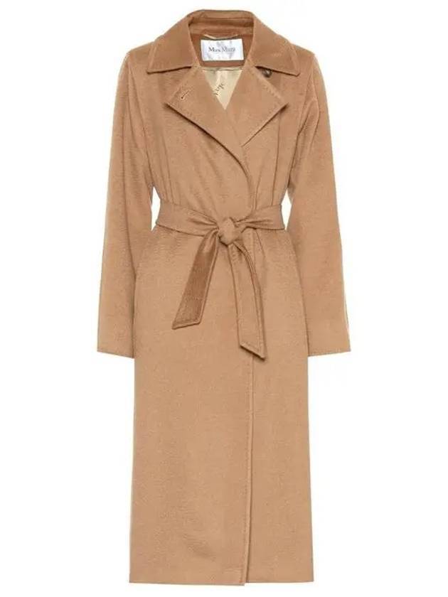 Manuel Wrap Belt Long Coat Brown - MAX MARA - BALAAN.