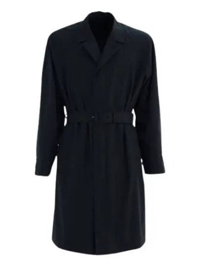 Cotton Blend Over Single Coat Navy - PRADA - BALAAN 2