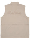 Bucket logo woven vest BEIGE MAN - MALBON GOLF - BALAAN 2