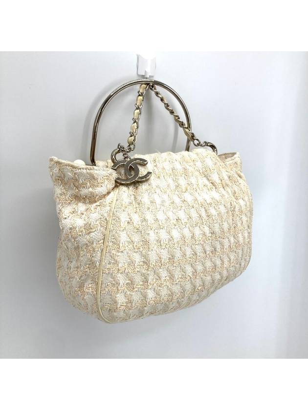 Tweed shearling shoulder bag tote - CHANEL - BALAAN 3