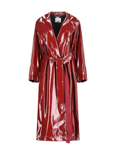 PATENT TRENCH COAT WITH BELT - BLUMARINE - BALAAN 1