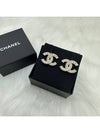 Women's Logo Crystal Silver Earrings - CHANEL - BALAAN 4