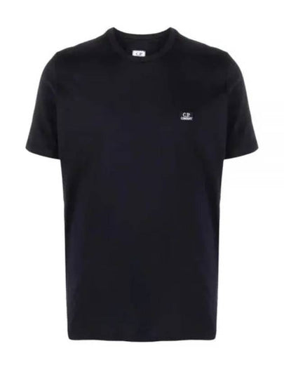 Logo Patch Crew Neck Cotton Short Sleeve T-Shirt Black - CP COMPANY - BALAAN 2