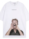 Men s David Bowie Scream White Short Sleeve T Shirt NUS19280 001 - IH NOM UH NIT - BALAAN 2