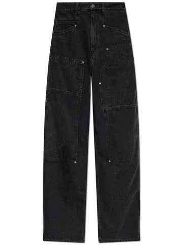 Marant Etoile Jeans Ophra, Women's, Black - ISABEL MARANT ETOILE - BALAAN 1