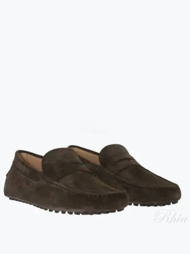 Men's Suede Gommino Driving Shoes Brown - TOD'S - BALAAN 2