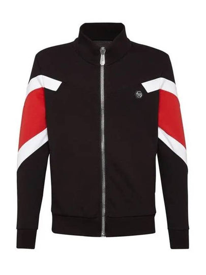 Men's Logo Patch Jogging Zip-Up Jacket Black - PHILIPP PLEIN - BALAAN 2