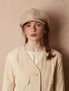 Classic Newsboy Cap Ivory - BROWN HAT - BALAAN 2