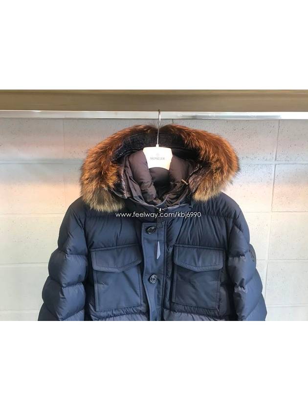 Men s Hooded Down Jacket Navy - MONCLER - BALAAN 4