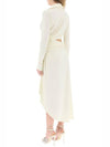 Draped Cut-Out Midi Dress White - OFF WHITE - BALAAN 4