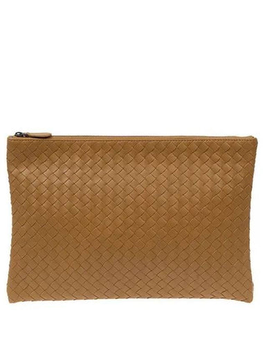 Intrecciato Clutch Bag Brown - BOTTEGA VENETA - BALAAN 1