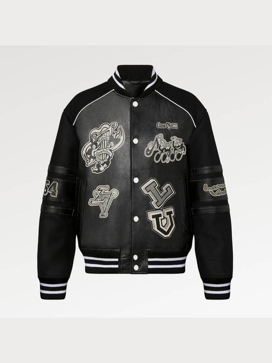 Men s Jacket Varsity Blouson Black 1AAUZ0 - LOUIS VUITTON - BALAAN 1