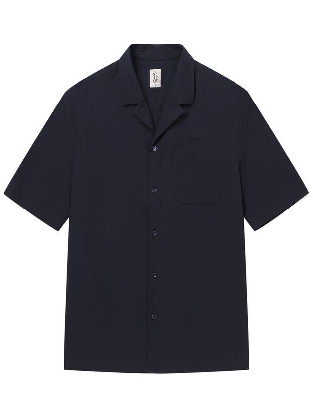 Stretch short sleeve shirt navy - SOLEW - BALAAN 2