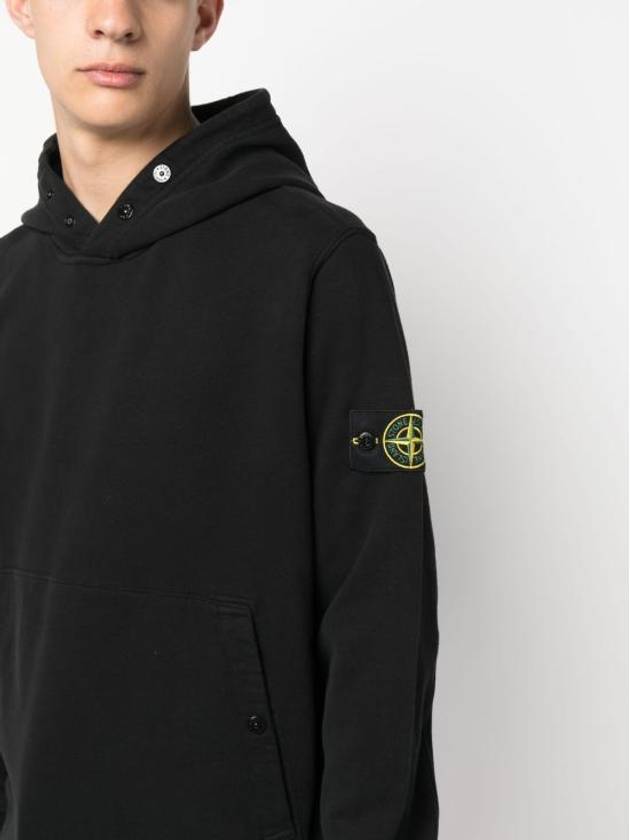 Garment Dyed Hoodie Black - STONE ISLAND - BALAAN 6