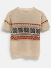 Fairisle Hemp Cropped Knit Top Beige - OUR LEGACY - BALAAN 2