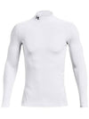 Cold Gear Armor Compression Mock Long Sleeve T-Shirt White - UNDER ARMOUR - BALAAN 2